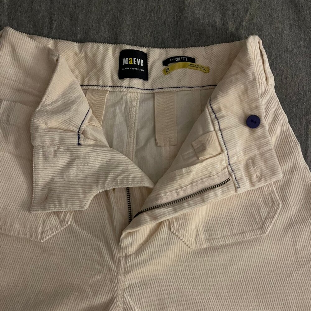 Maeve Courderoy Cropped Pants by Anthropologie Colette Line